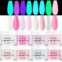 Conjunto de pó acrílico para unhas Oumisaya Glow in the Dark 20mL x 8