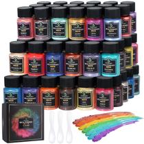 Conjunto de pó de mica Smalltongue 72 cores, garrafas de 10 g, resina epóxi