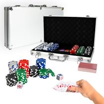 Conjunto de Poker Elbow Room 300 Fichas Dados Cartas Estojo Conjunto de Poker Elbow Room 300 Fichas Dados Cartas Estojo