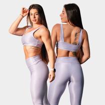 Conjunto de Poliamida Top e Calça Zero Transparência Cós Alto Atividades Físicas Academia Esporte Conjunto de Poliamida Top e Calça Zero Transparência Cós Alto Atividades Físicas Academia Esporte