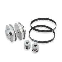Conjunto de polias dentadas Zeberoxyz GT2 de 20 e 60 dentes com correia de 200 mm Conjunto de polias dentadas Zeberoxyz GT2 de 20 e 60 dentes com correia de 200 mm