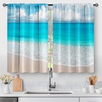 Conjunto de poliéster para cortinas Aimego 56x36cm Blue Sea Theme