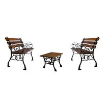 Conjunto de Poltronas (120cm) e mesa (50cm) Francês madeira maciça