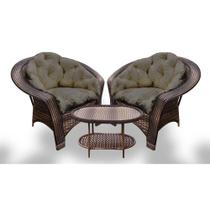 Conjunto de Poltronas Fibra Sintética 19 - 2 Poltronas + 1 Mesa Centro - Tecido Duna Fendi Conjunto de Poltronas Fibra Sintética 19 - 2 Poltronas + 1 Mesa Centro - Tecido Duna Fendi