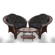 Conjunto de Poltronas Fibra Sintética 19 - 2 Poltronas + 1 Mesa Centro - Tecido Duna Preto Conjunto de Poltronas Fibra Sintética 19 - 2 Poltronas + 1 Mesa Centro - Tecido Duna Preto