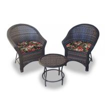 Conjunto de Poltronas Fibra Sintética Munique - 2 Poltronas + 1 Mesa Centro - Tecido Maui Preto Conjunto de Poltronas Fibra Sintética Munique - 2 Poltronas + 1 Mesa Centro - Tecido Maui Preto