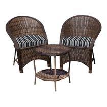 Conjunto de Poltronas Fibra Sintética Sônia - 2 Poltronas + 1 Mesa Centro - Tecido Friso Preto Conjunto de Poltronas Fibra Sintética Sônia - 2 Poltronas + 1 Mesa Centro - Tecido Friso Preto