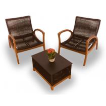 Conjunto de Poltronas Madeira Cumaru - 2 Poltronas + 1 Mesa Centro Conjunto de Poltronas Madeira Cumaru - 2 Poltronas + 1 Mesa Centro