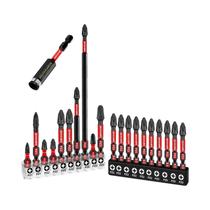 Conjunto De Pontas De Chave De Fenda Impact Tough Pozidriv 1 2 Aço Liga S2 Com Organizador De