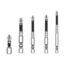 Conjunto De Pontas De Chave De Fenda Magnéticas Ergonômicas 5 Peças Acessórios De Perfuração