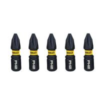 Conjunto De Pontas De Impacto PH2 De 25MM HSS Antiderrapante Preto DEWALT Para Parafusadeira