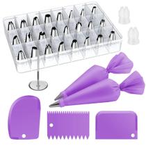 Conjunto de pontas de tubulação Kootek, kit de decoração de bolos de 32 peças Conjunto de pontas de tubulação Kootek, kit de decoração de bolos de 32 peças