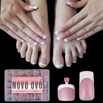 Conjunto de pontas de unhas NOVO OVO French Tip BERRY PINK Soft Gel x360