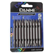 Conjunto De Ponteira Pontas Duplas Chave Phillips PH2 10 Peças DANMI