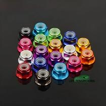 Conjunto De Porcas De Bloqueio Com Inserto De Nylon Em Liga De Alumínio M3 M4 Para Carro RC Scx10