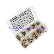 Conjunto De Porcas De Inserção De Latão M2-M6 220PCS, Porcas De Embutir Com Relevo Duplo