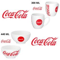Conjunto De Porcelana Branco Hauskraft Coca-Cola Com Uma Caneca De 300ml E Uma Tigela De 400ml