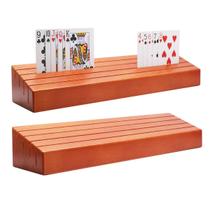 Conjunto de porta-cartas de baralho Exqline Wooden 35 cm x 8 cm (pacote com 2)