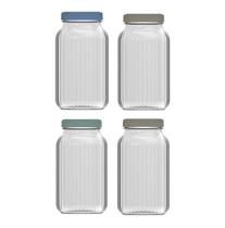 Conjunto De Porta Condimentos 4un Açúcar Café Macarrão 1,5L Conjunto De Porta Condimentos 4un Açúcar Café Macarrão 1,5L