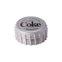 Conjunto de Porta Copos Coca Cola Prata 6 Unidades - Plasutil