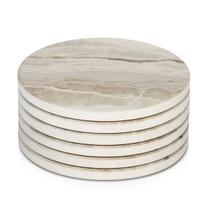 Conjunto de porta-copos LIVER Absorbent Marble Ceramic Stone (6 unidades)