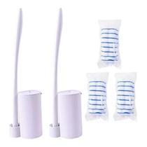 Conjunto de porta-escovas de banheiro Topo Bear Toilet Wand com 24 recargas Conjunto de porta-escovas de banheiro Topo Bear Toilet Wand com 24 recargas
