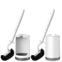 Conjunto de porta-escovas para vaso sanitário HAMITOR Curved Design, pacote com 2 Conjunto de porta-escovas para vaso sanitário HAMITOR Curved Design, pacote com 2