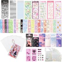 Conjunto de Porta-Fotocards Kpop JIEADJIE com 6 Chaveiros e 50 Capas
