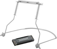 Conjunto de porta-gaitas MOONBACK 10 Hole Diatonic Blues em C Key Conjunto de porta-gaitas MOONBACK 10 Hole Diatonic Blues em C Key