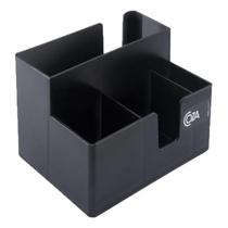Conjunto de porta guardanapo e sachê 10503 4 peças preto - Coza Conjunto de porta guardanapo e sachê 10503 4 peças preto - Coza