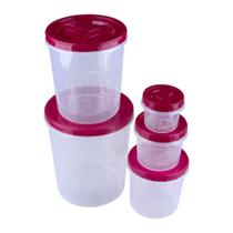 Conjunto de Porta Mantimentos 5 Peças Plásticos MB Sortido