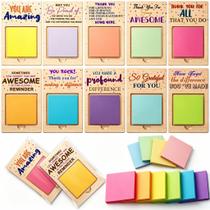 Conjunto de porta-post-its KUNHEHO com 10 unidades, madeira inspiradora