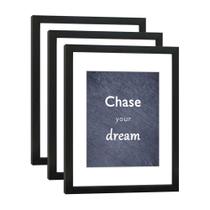 Conjunto de porta-retratos DEKWINN de 3 11 x 14 polegadas com vidro real