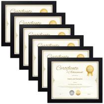 Conjunto de porta-retratos SESEAT 8.5x11 Certificate Document x6 Conjunto de porta-retratos SESEAT 8.5x11 Certificate Document x6