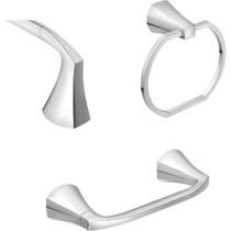 Conjunto de porta-toalhas Moen MY8793CH Lindor Chrome Pivotting Conjunto de porta-toalhas Moen MY8793CH Lindor Chrome Pivotting