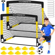 Conjunto de Porterías de Fútbol para Niños para el Patio Trasero, 2 Redes Portátiles de 1.2x0.9 m, Porterías Plegables Tipo Pop Up, Equipamiento de Entrenamiento y Balón con Conos para Edades de 3 a 14 años, Juegos al Aire Libre y Regalos para Jóvenes Conjunto de Porterías de Fútbol para Niños para el Patio Trasero, 2 Redes Portátiles de 1.2x0.9 m, Porterías Plegables Tipo Pop Up, Equipamiento de Entrenamiento y Balón con Conos para Edades de 3 a 14 años, Juegos al Aire Libre y Regalos para Jóvenes