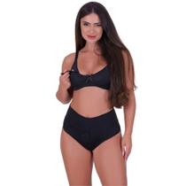 Conjunto de Pós Parto Sutiã com Clique de Amamentação e Calcinha Cós Alto - c15 JOLIE