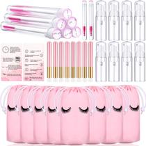 Conjunto de pós-tratamento para cílios Remerry, 8 unidades de pincéis de xampu para cílios Conjunto de pós-tratamento para cílios Remerry, 8 unidades de pincéis de xampu para cílios