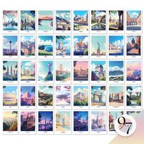 Conjunto de pôsteres 97 Decor Vintage Travel 40 unidades (10 x 15 cm) para casa Conjunto de pôsteres 97 Decor Vintage Travel 40 unidades (10 x 15 cm) para casa