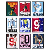 Conjunto de pôsteres BigWig Prints Soccer Messi Ronaldo 20x25cm (9)