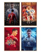 Conjunto de pôsteres de parede em tela KUGEKI Soccer Superstar Cristiano Ronaldo
