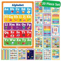 Conjunto de pôsteres de sala de aula Momo & Nashi, 20 unidades educacionais, 40x28cm Conjunto de pôsteres de sala de aula Momo & Nashi, 20 unidades educacionais, 40x28cm