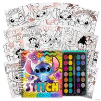 Conjunto de pôsteres em aquarela Fashion Angels Disney Stitch Kids