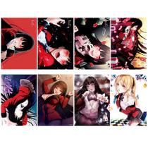 Conjunto de pôsteres Kakegurui, 8 peças, impressões de pintura de arte de anime, 20x30cm Conjunto de pôsteres Kakegurui, 8 peças, impressões de pintura de arte de anime, 20x30cm