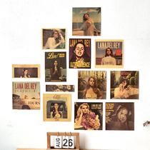 Conjunto de pôsteres Lana Del Rey, 13 unidades com moldura de 30 x 42 cm de Halloween