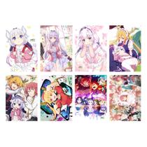 Conjunto de pôsteres Miss Kobayashi's Dragon Maid, 8 peças, estampa de 42 x 29 cm Conjunto de pôsteres Miss Kobayashi's Dragon Maid, 8 peças, estampa de 42 x 29 cm