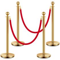 Conjunto de postes Stanchion VIVOHOME em aço inoxidável com cordas de veludo