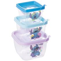 Conjunto de pote quadrado Conect Stitch Plasutil ref. 17113