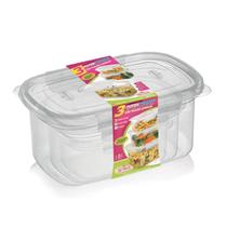 Conjunto De Potes 3 Peças P, M E G Com Trava