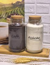 Conjunto de Potes 810ml, Cantinho do Café - Açúcar e Café Conjunto de Potes 810ml, Cantinho do Café - Açúcar e Café